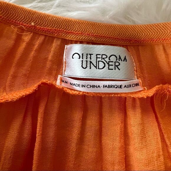 Urban Outfitters Out From Under Orange Breezy Slip Dress Size Medium - Picture 6 of 10
